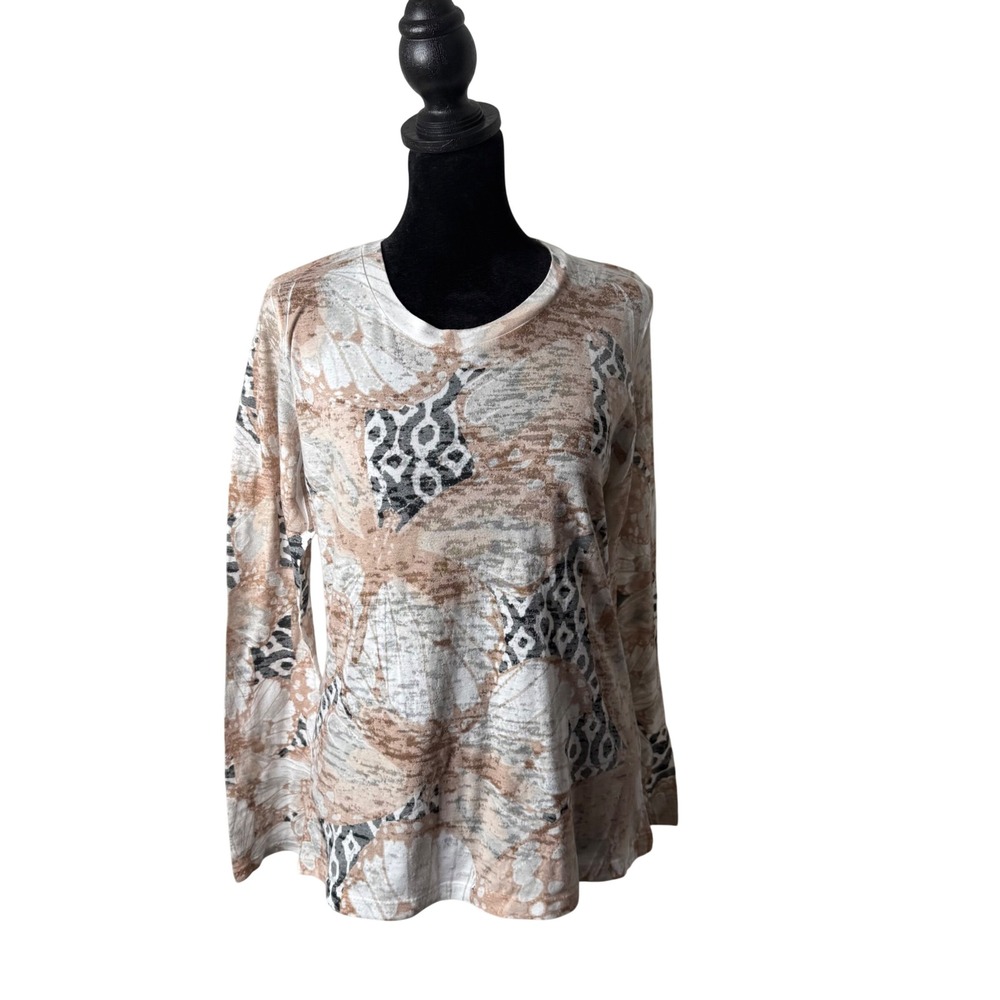 Whimsy Rose Burnout Butterfly Abstract Print Top Size S‎ Whimsical Artsy BOHO